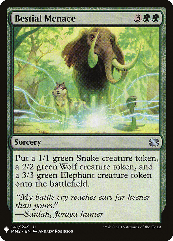 Bestial Menace (LIST-MM2-141) - The List