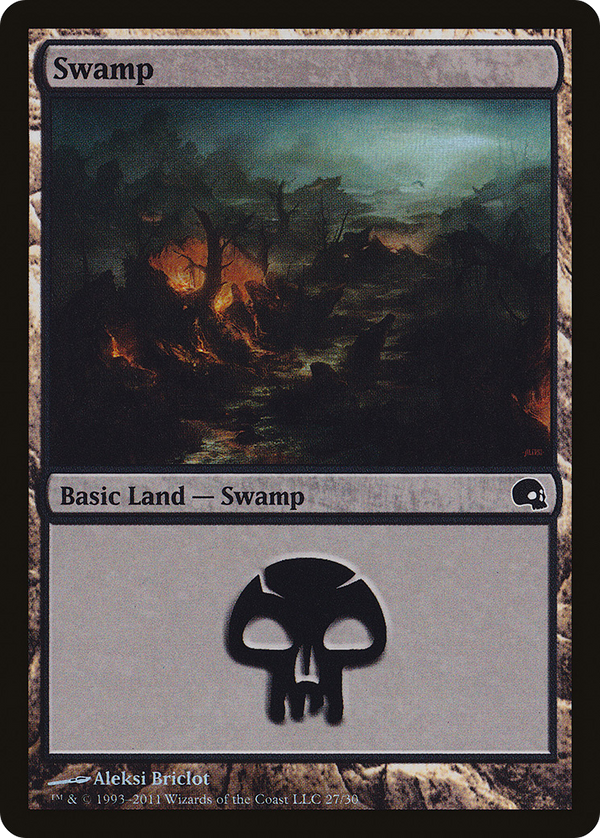 Swamp (27) (GRV-027) - Premium Deck Series: Graveborn Foil