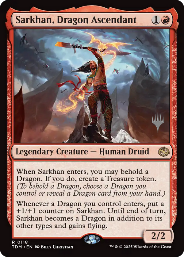 Sarkhan, Dragon Ascendant (PPTDM-118) - Promo Pack: Tarkir: Dragonstorm