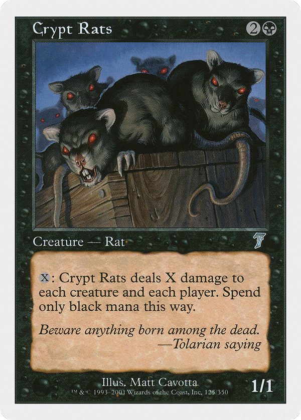 Crypt Rats (7ED-125) - 7th Edition Foil
