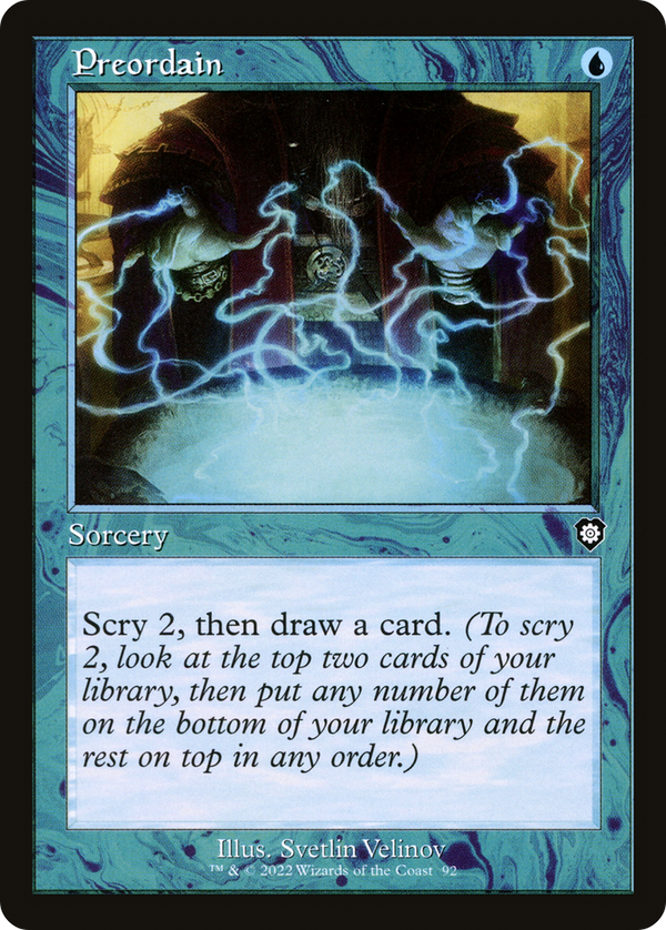 Preordain (Retro Frame) (BRC-092) - The Brothers' War Commander