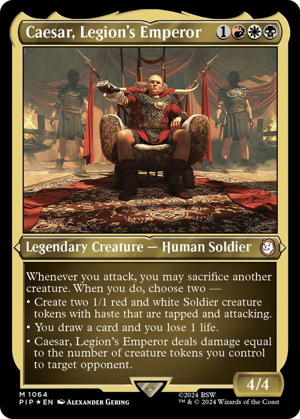 Caesar, Legion's Emperor (Display Commander) - Thick Stock (PIP-1064) - Fallout Foil