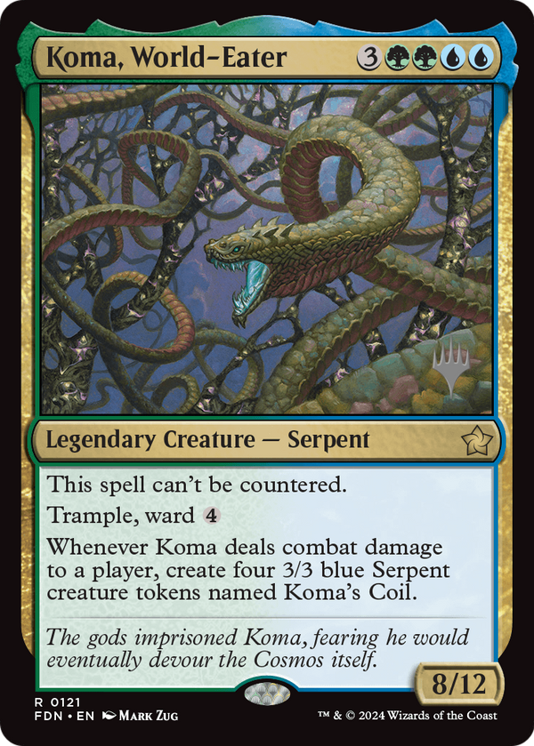 Koma, World-Eater (PPDFT-121) - Promo Pack: Aetherdrift Foil