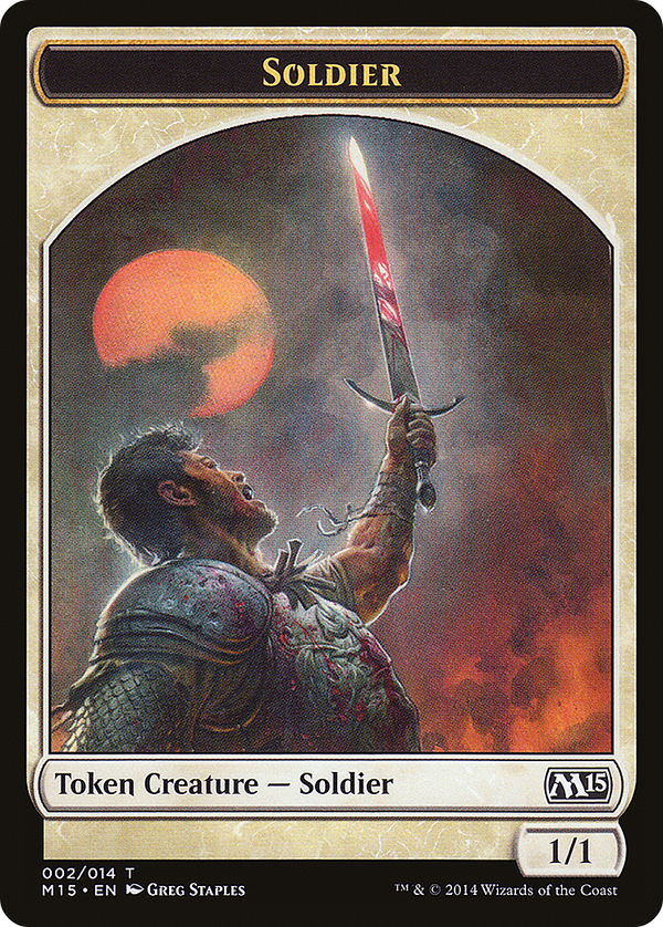 Soldier Token (M15-002) - Magic 2015 Tokens