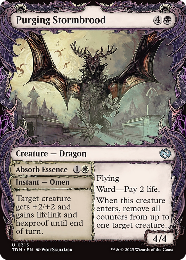 Purging Stormbrood (Showcase) (TDM-315) - Tarkir: Dragonstorm: (Showcase) Foil