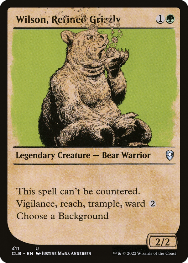 Wilson, Refined Grizzly (Showcase) (CLB-411) - Commander Legends: Battle for Baldur's Gate: (Showcase)