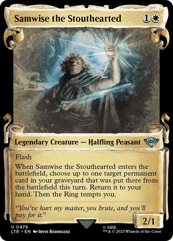 Samwise the Stouthearted (Showcase Scrolls) (LTR-479) - The Lord of the Rings: Tales of Middle-earth: (Showcase) Foil