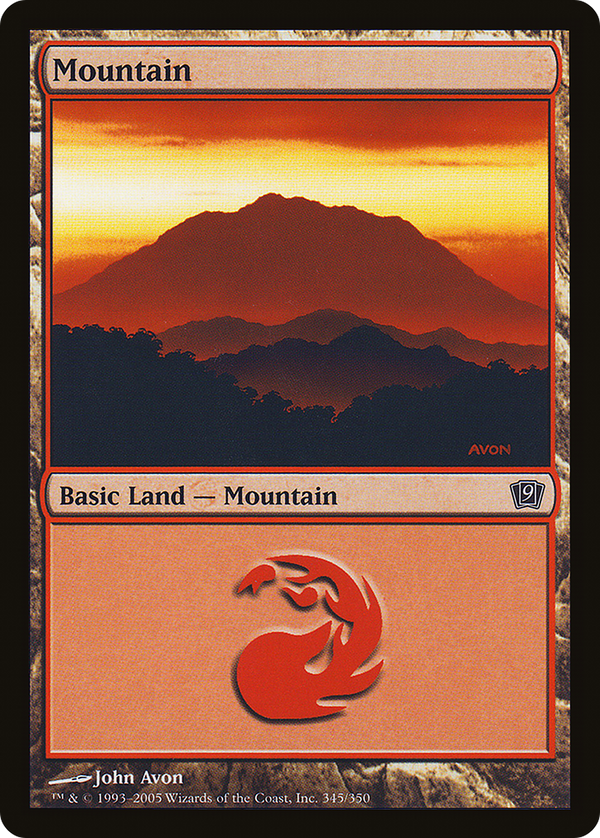 Mountain (345) (9ED-345) - 9th Edition Foil