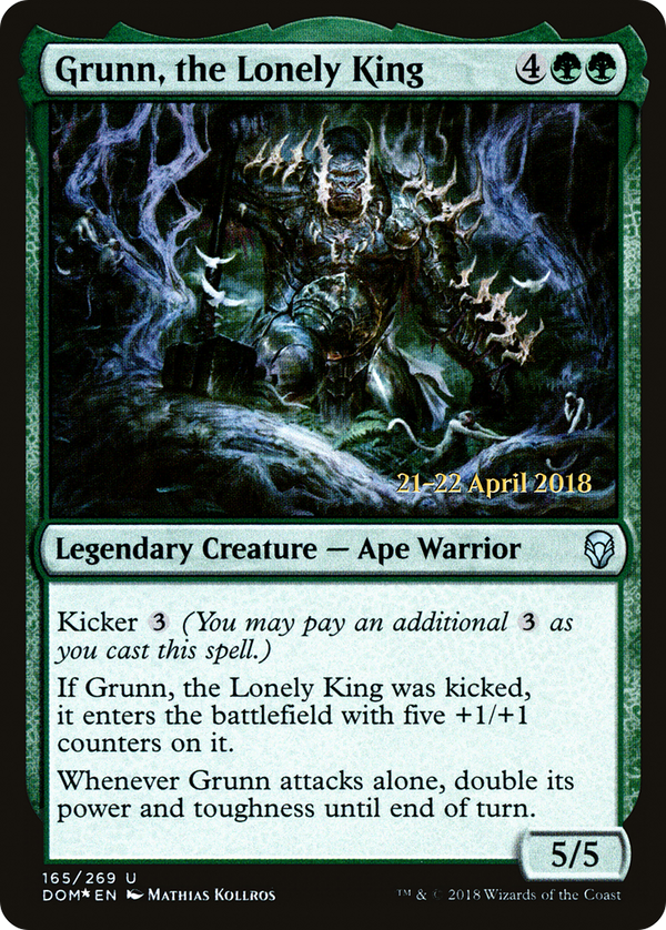 Grunn, the Lonely King (PRE-165S) - Dominaria Promos Foil