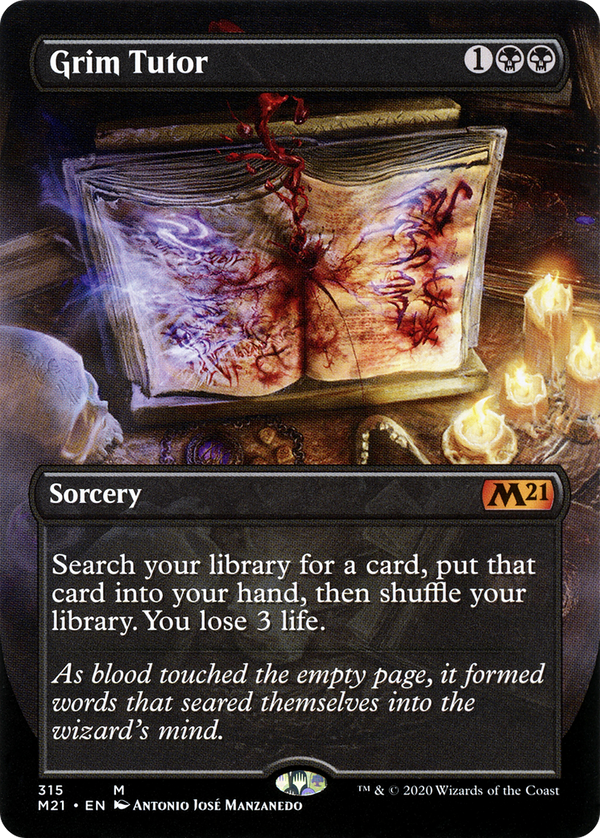 Grim Tutor (Alternate Art) (M21-315) - Core Set 2021 (Borderless) Foil