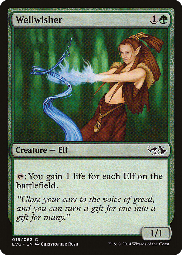 Wellwisher (DD3-015) - Duel Decks Anthology: Elves vs. Goblins Foil
