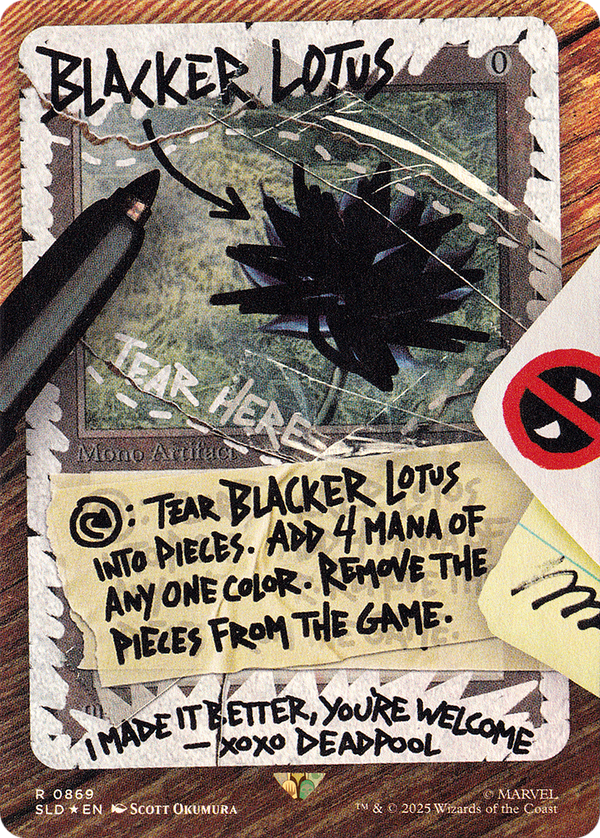 Blacker Lotus (SLD-869) - Secret Lair Drop (Borderless) Foil