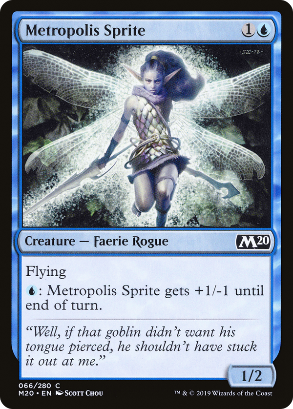 Metropolis Sprite (M20-066) - Core Set 2020 Foil