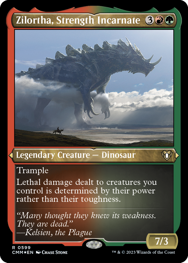Zilortha, Strength Incarnate (Foil Etched) (CMM-599) - Commander Masters Foil