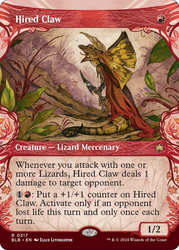 Hired Claw (Showcase) (BLB-317) - Bloomburrow: (Showcase) (Borderless)