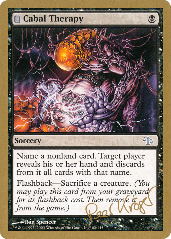 Cabal Therapy - 2003 Peer Kroger (JUD) (WCD-PK62) - World Championship Decks 2003: (tombstone)