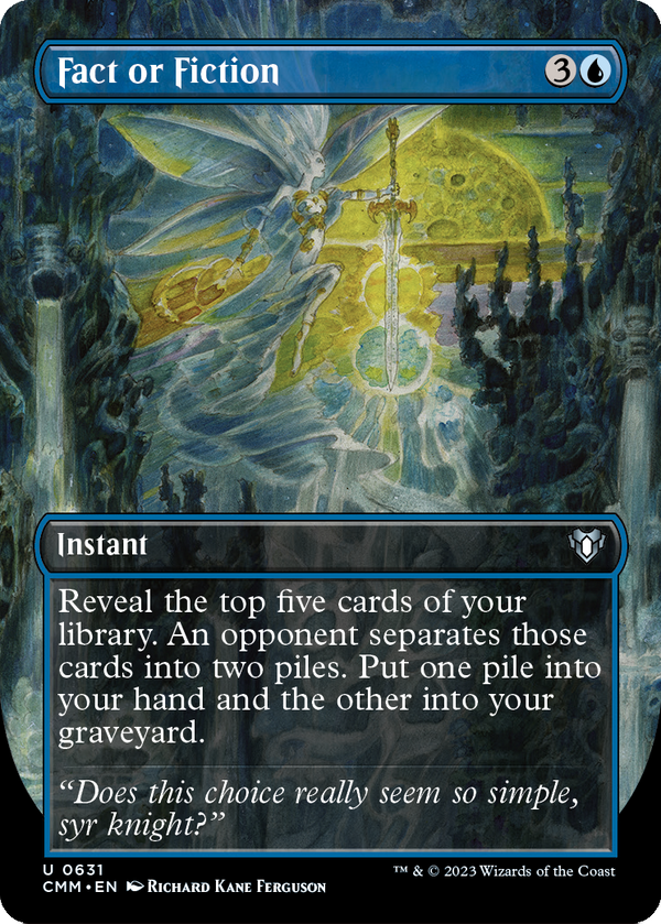 Fact or Fiction (Borderless) (CMM-631) - Commander Masters