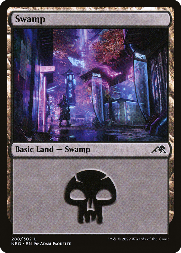 Swamp (288) (NEO-288) - Kamigawa: Neon Dynasty Foil