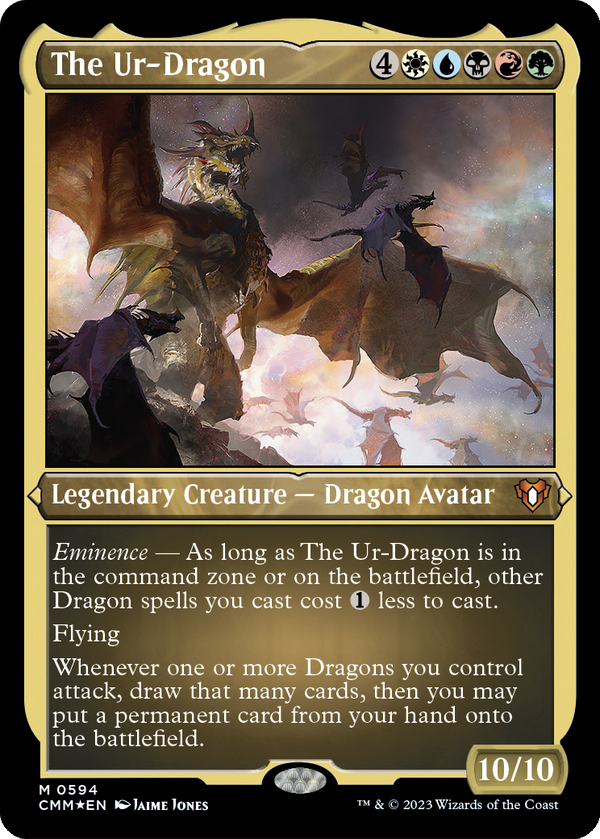 The Ur-Dragon (Foil Etched) (CMM-594) - Commander Masters Foil