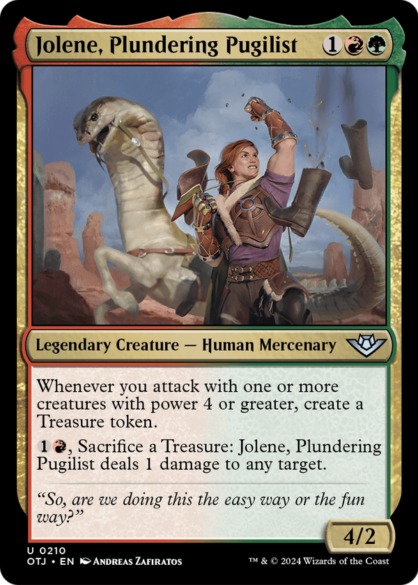 Jolene, Plundering Pugilist (OTJ-210) - Outlaws of Thunder Junction