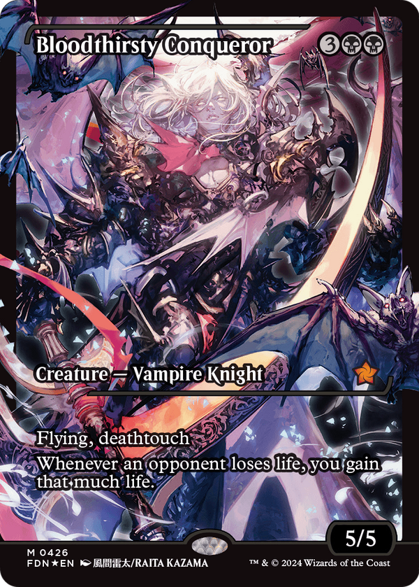 Bloodthirsty Conqueror (Showcase) (FDN-426) - Foundations: (Showcase) Foil