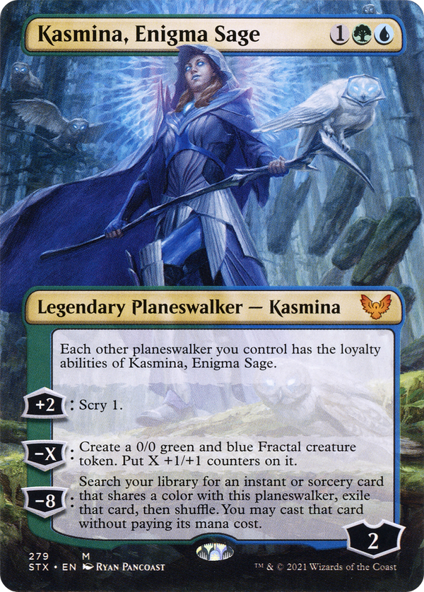 Kasmina, Enigma Sage (Borderless) (STX-279) - Strixhaven: School of Mages (Borderless)