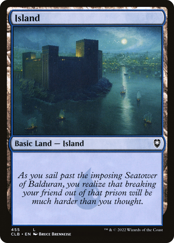 Island (455) (CLB-455) - Commander Legends: Battle for Baldur's Gate Foil
