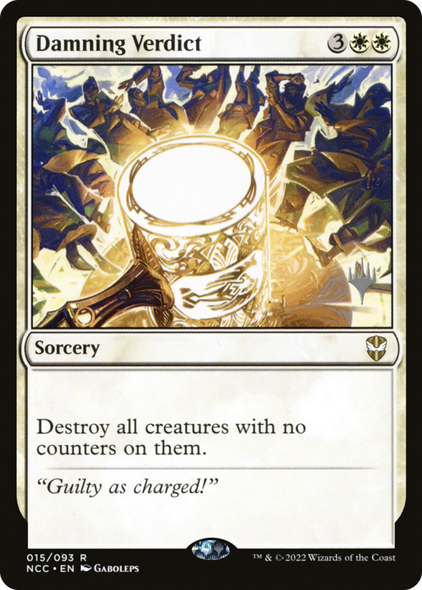 Damning Verdict (PPSNC-015) - New Capenna Commander Promos Foil