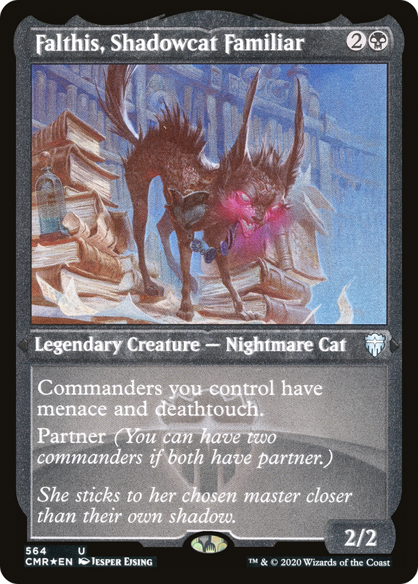 Falthis, Shadowcat Familiar (Foil Etched) (CMR-564) - Commander Legends Foil