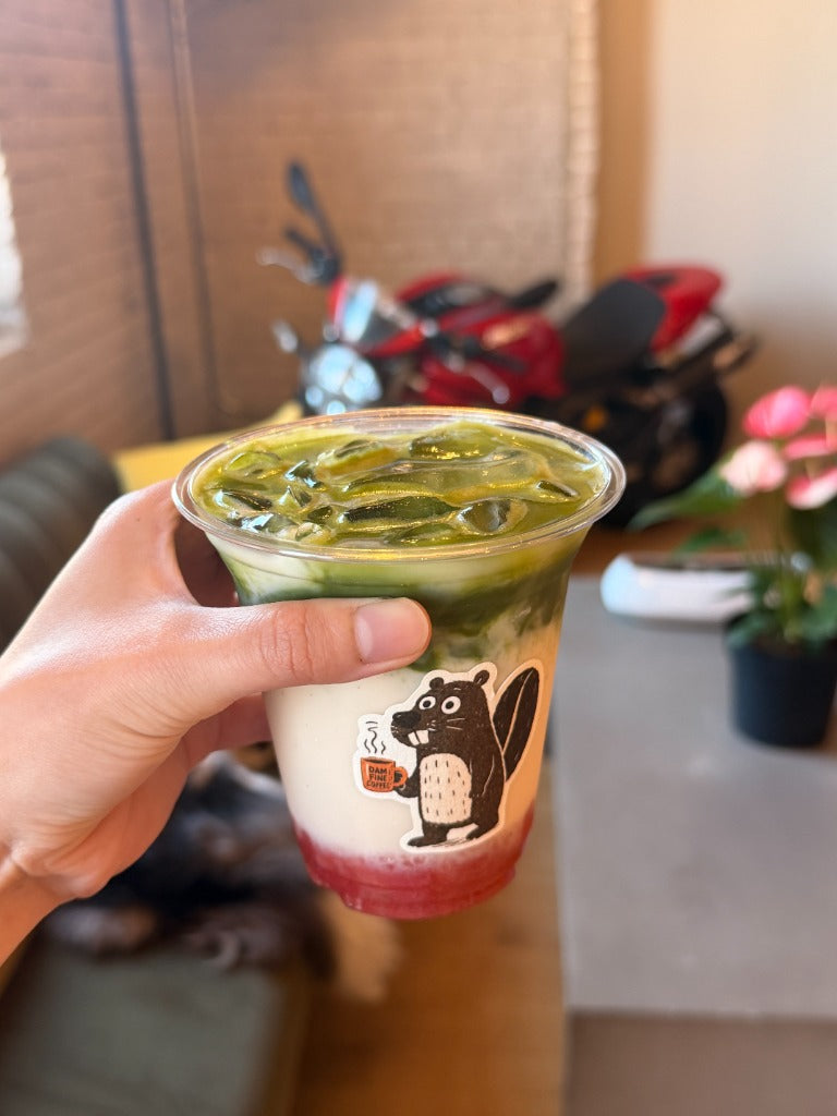 Specialty Layered Strawberry Matcha